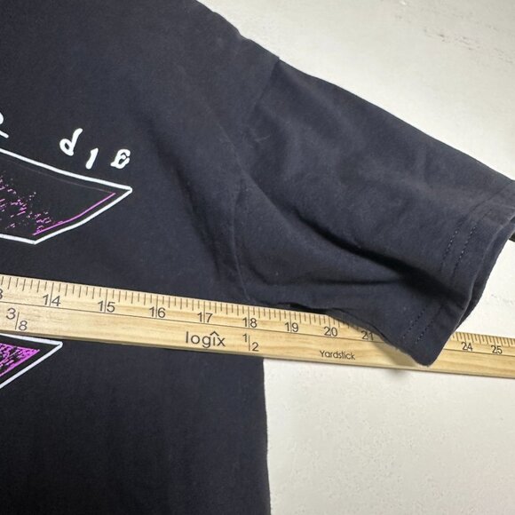 Y2K Juice Wrld Faze Merch Collab Punk Short Sleeve Casual Shirt Men M Black Rock - Picture 5 of 10